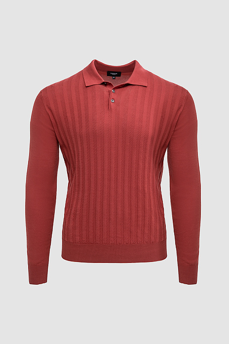 Поло из хлопка, цвет Гранатовый