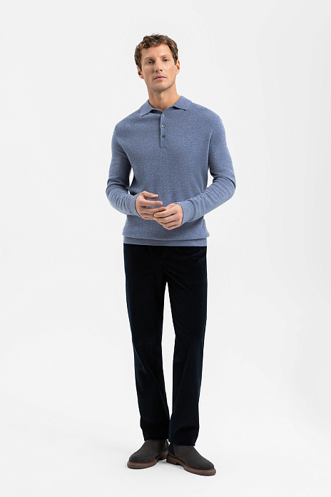 Брюки из вельвета, цвет Синий темный