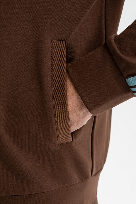 Толстовка из хлопка, цвет Коричневый