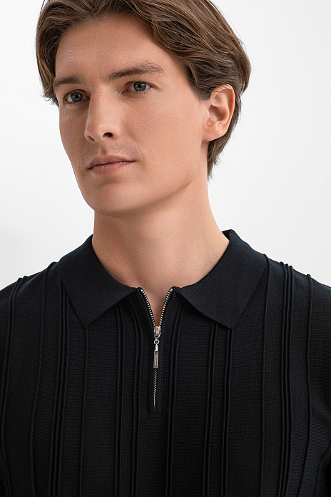 Поло из хлопка, цвет Черный