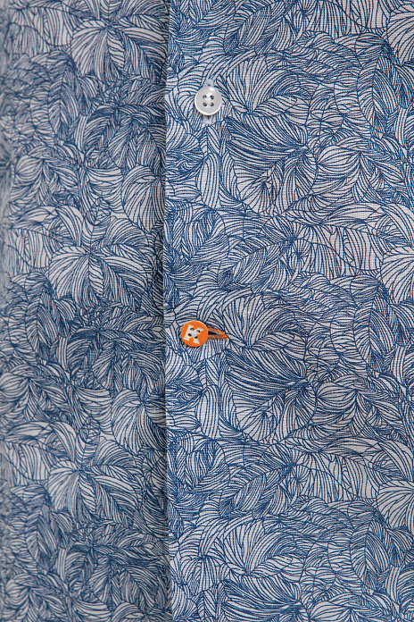 Сорочка с коротким рукавом из австрийской ткани Getzner, цвет Голубой