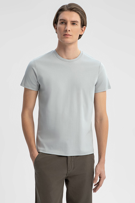 Футболка из мерсеризованного хлопка, цвет Серый светлый