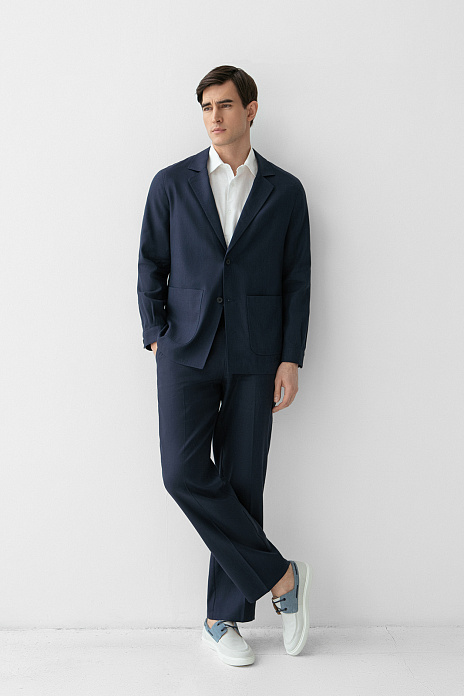 Костюм с брюками на кулиске изо льна, тенсела и хлопка, цвет 