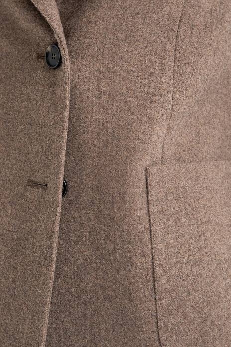 Пиджак из смесовой шерсти коричневого цвета, цвет Коричневый светлый