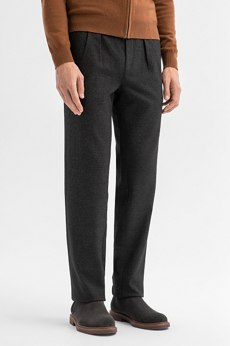 Брюки из хлопка, цвет Коричневый темный