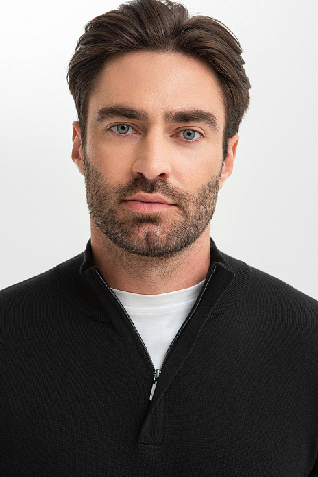 Джемпер из хлопка и кашемира, цвет Черный