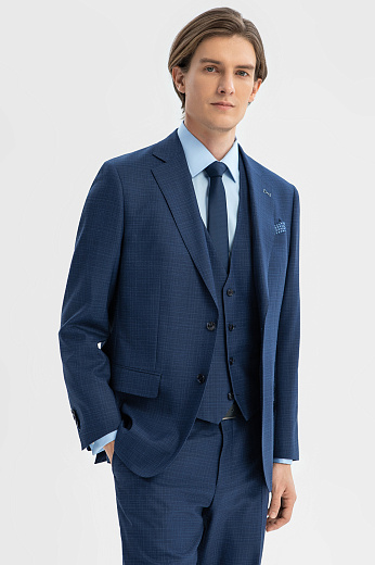 Пиджак из шерсти, хлопка и льна с водоотталкивающей обработкой