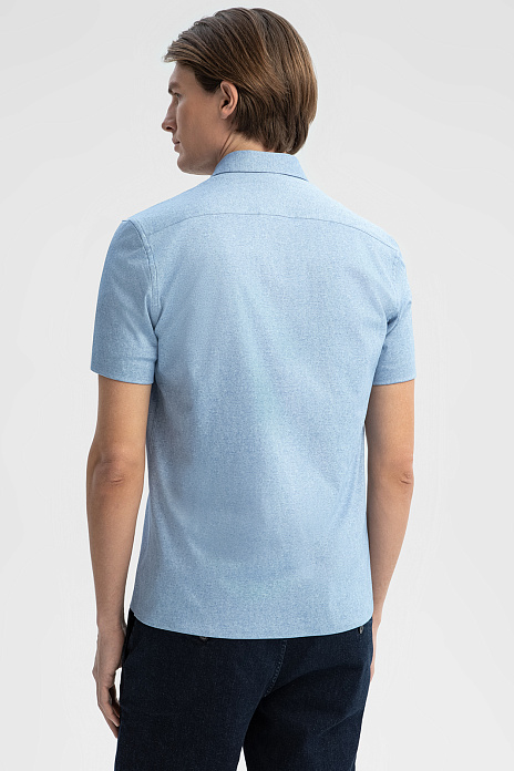 Сорочка с коротким рукавом из трикотажной ткани, цвет Голубой