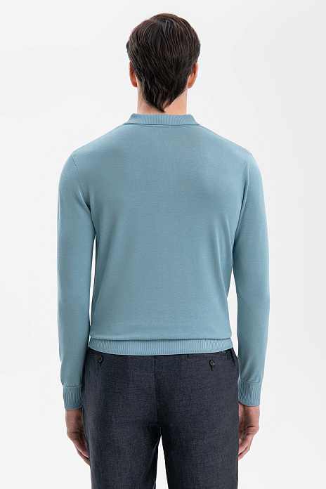 Поло из шелка, лимитированная коллекция, цвет Бирюзовый
