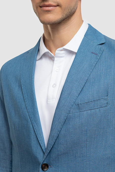 Голубой пиджак из лиоцелла и льна, лимитированная коллекция, цвет Голубой