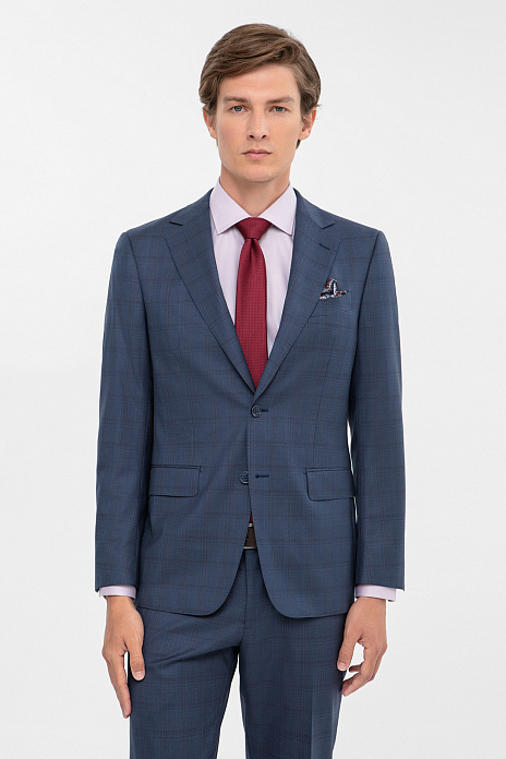 Пиджак из шерсти, устойчивой к сминанию, цвет Синий темный