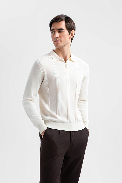 Поло из хлопка Пима, цвет Молочный