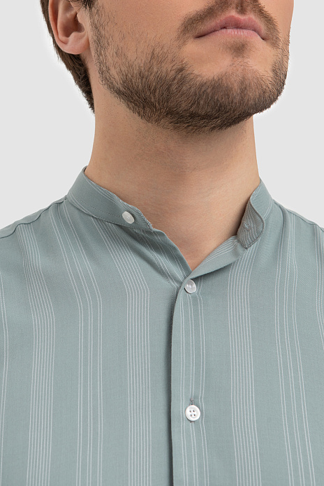 Сорочка с коротким рукавом в полоску, лимитированная коллекция, цвет Зеленый