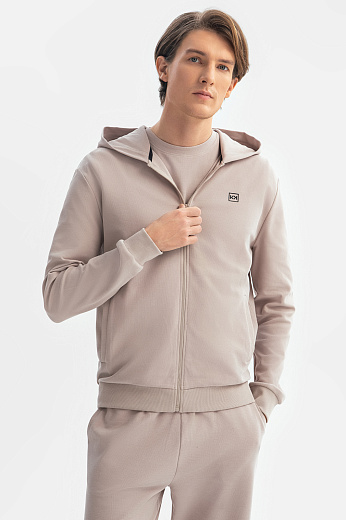 Толстовка из хлопка, бежевый цвет