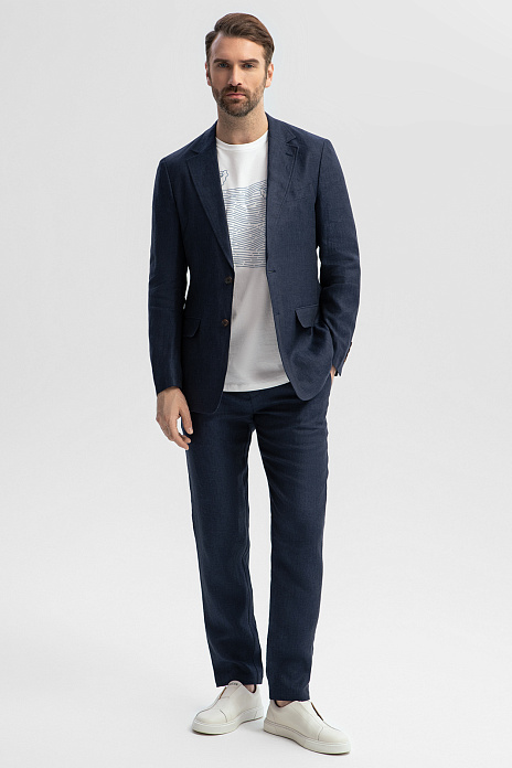 Костюм изо льна с брюками на кулиске, цвет 