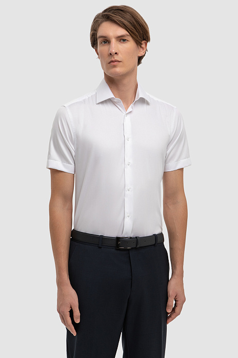 Сорочка с коротким рукавом белого цвета, цвет Белый