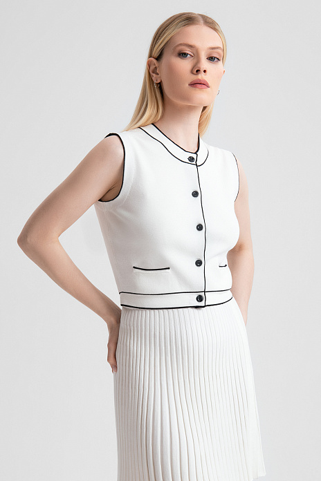 Топ трикотажный, цвет Молочный