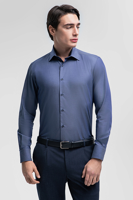 Сорочка из хлопка, цвет Синий темный