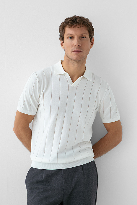 Поло из хлопка Пима, цвет Белый