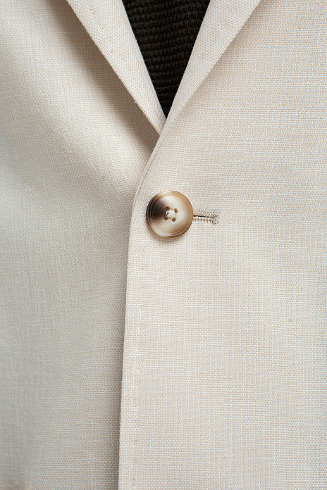 Пиджак из хлопка и льна, цвет Бежевый