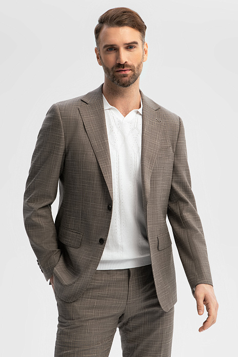 Костюм из шерсти, хлопка и льна с водоотталкивающей обработкой, цвет 