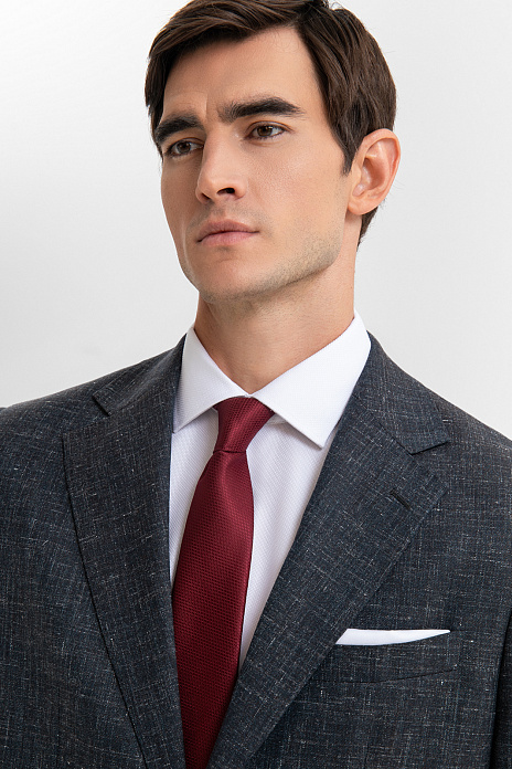 Пиджак из шерсти, льна и шелка, цвет Серый