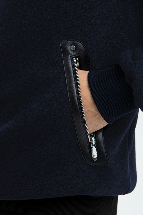 Толстовка из смесовой шерсти, цвет Синий темный