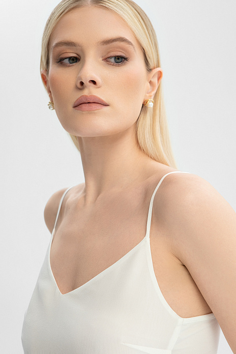 Топ из шелка, цвет Белый