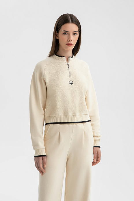 Толстовка из хлопка, цвет Молочный