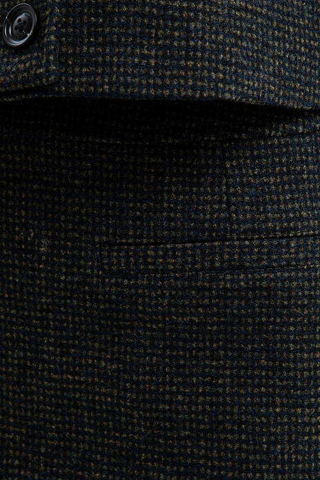 Юбка из шерсти, цвет Зеленый темный