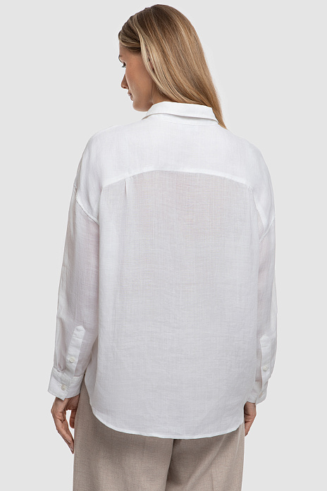 Свободная рубашка из рами, цвет Белый